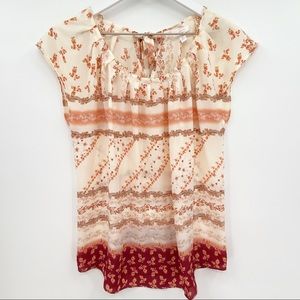 LC Lauren Conrad Floral Print Top